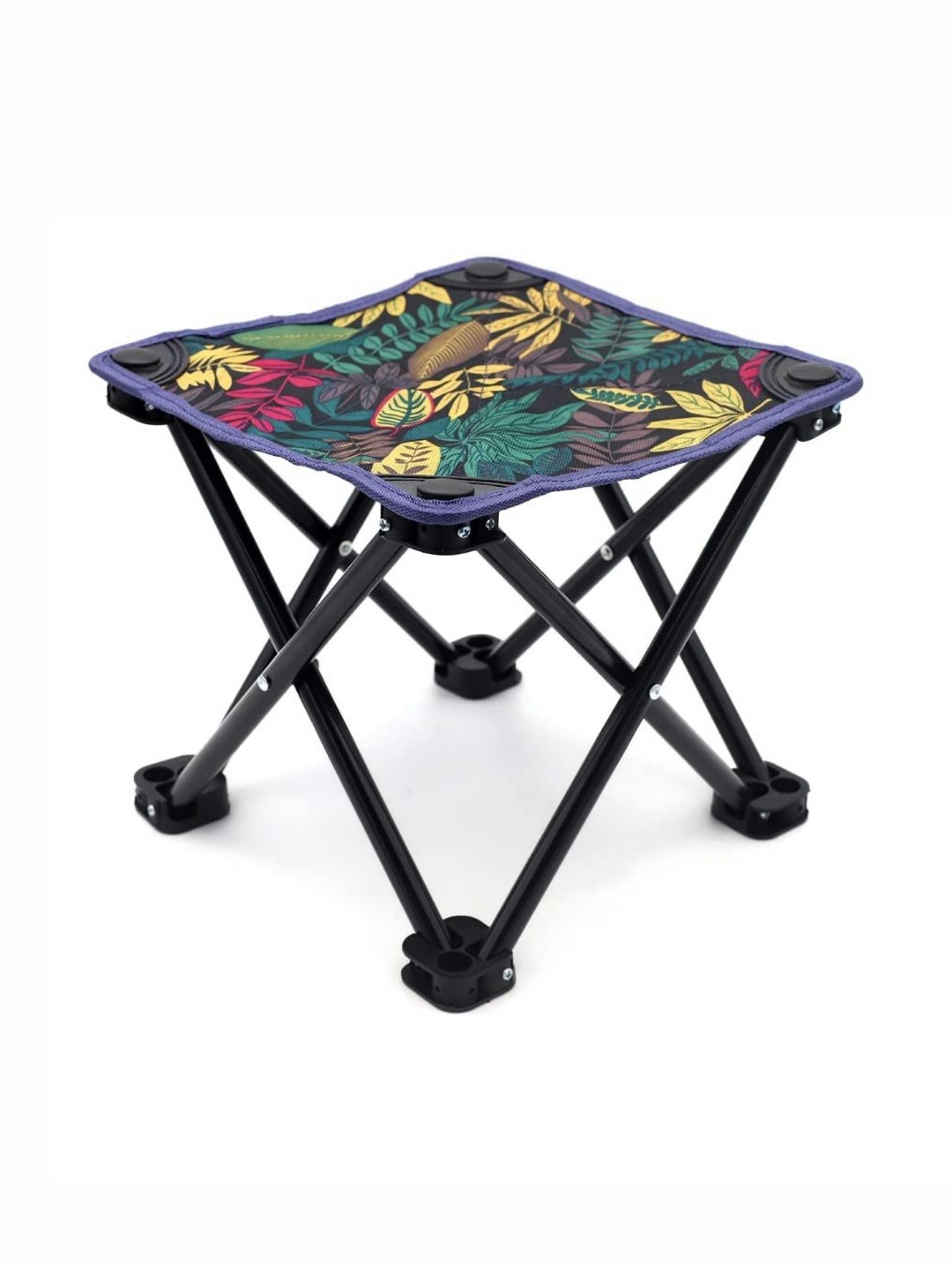 Deoxys Black & Green Printed Foldable Camping Stool