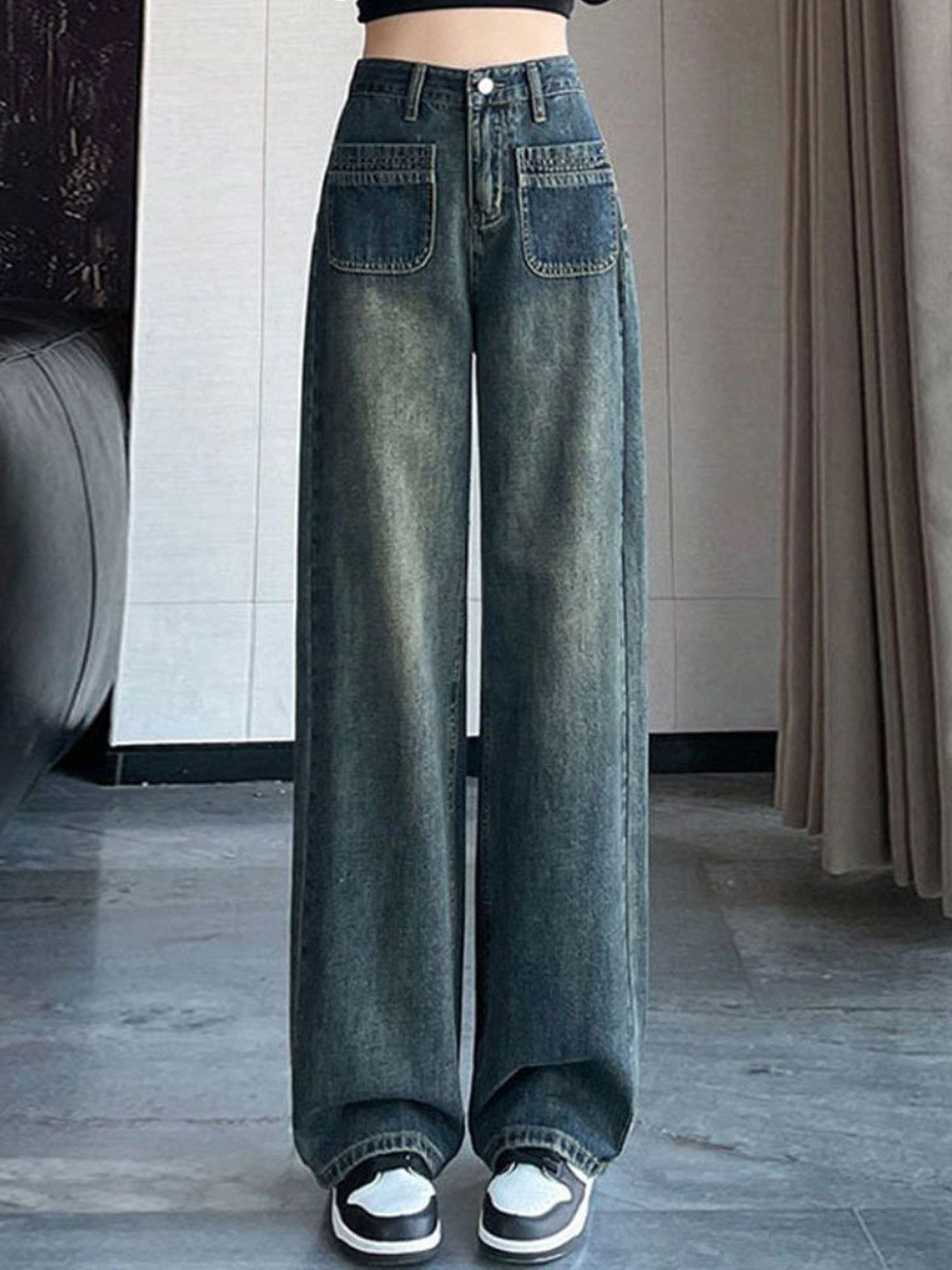 StyleCast Women Straight Fit High Fade Jeans