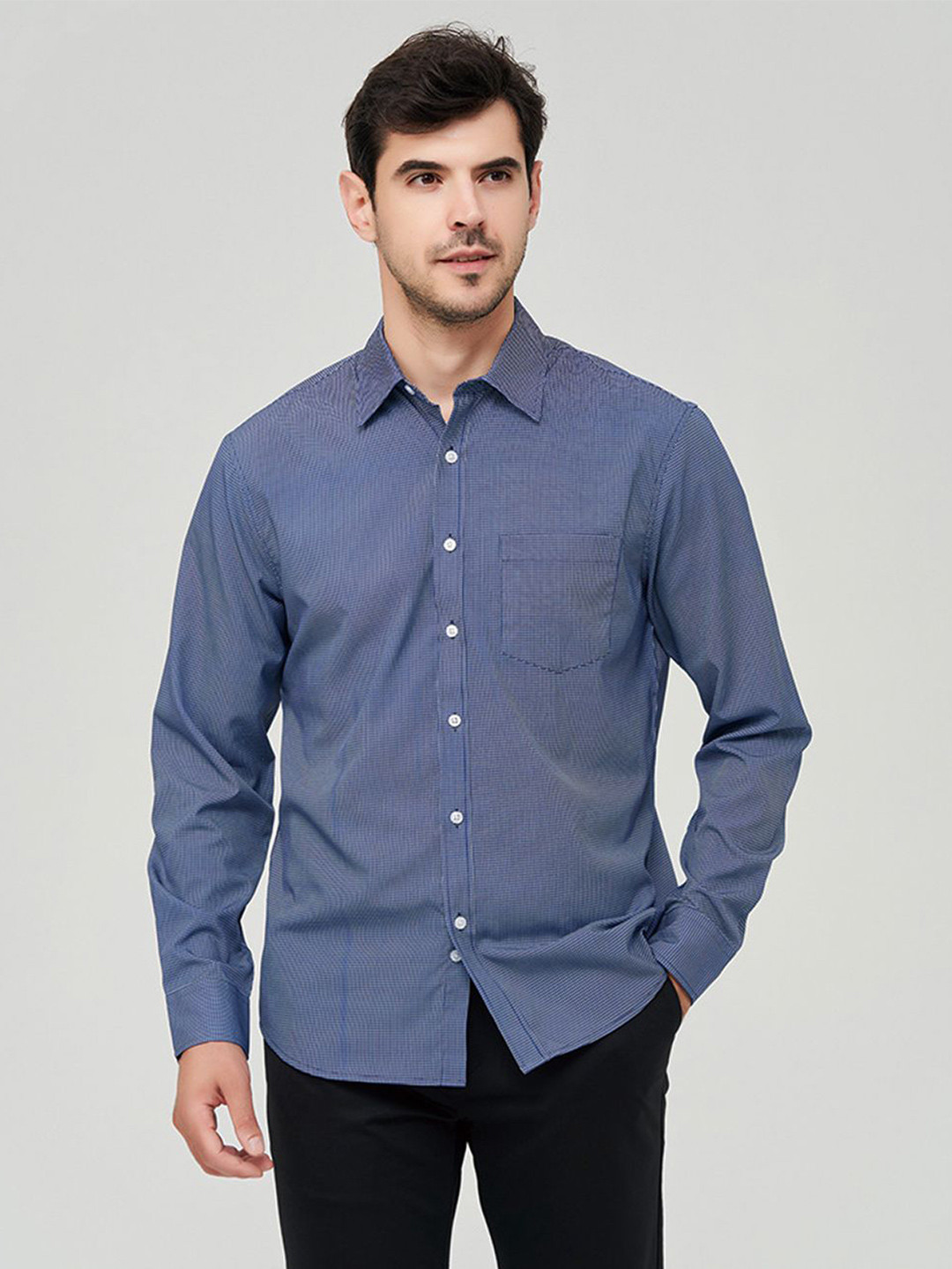 StyleCast x Revolte Men Micro Checks Casual Shirt