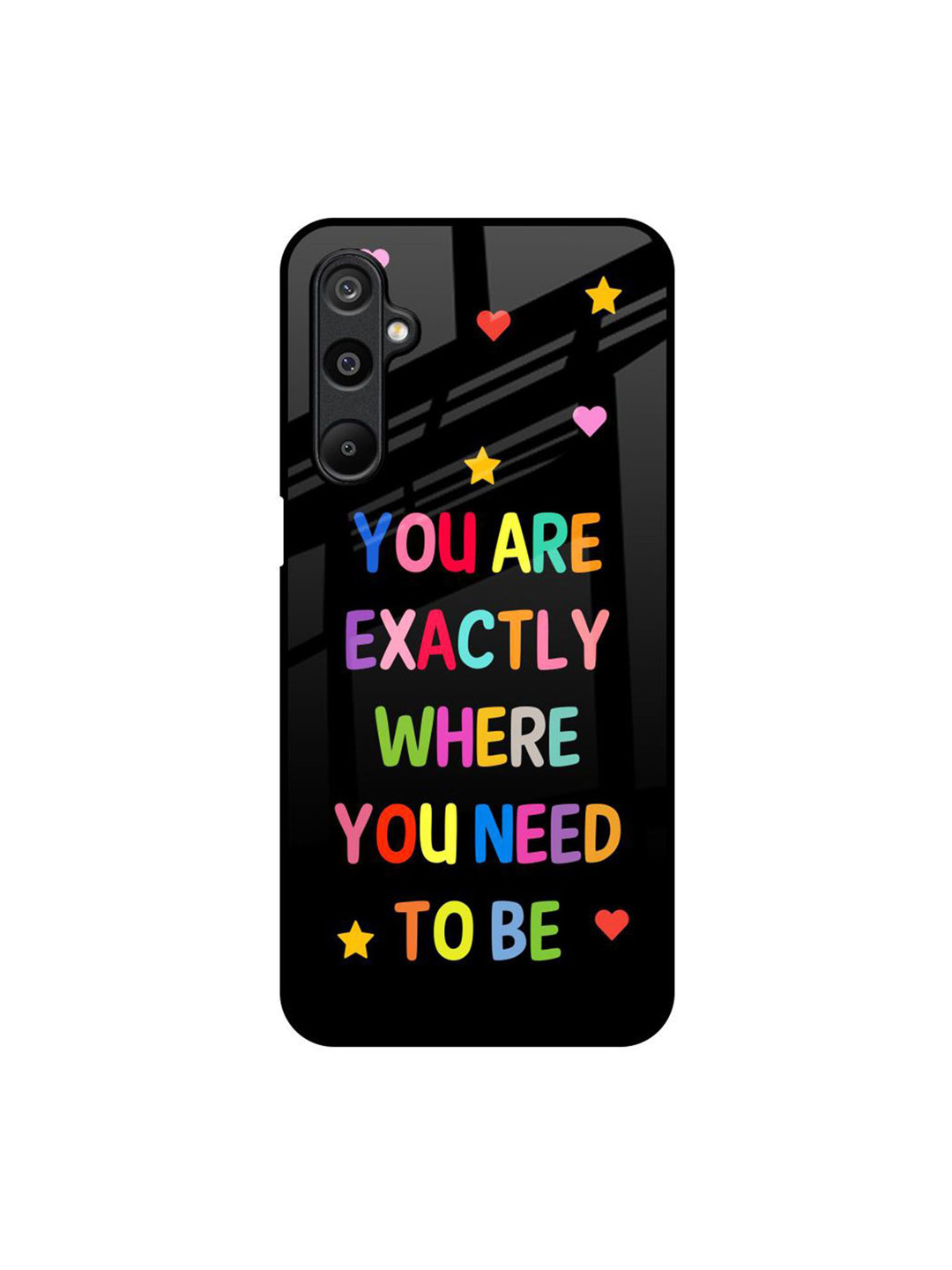 QRIOH Typography Printed Samsung Galaxy M16 5G Magical Words Glass Case Mobile Accessories