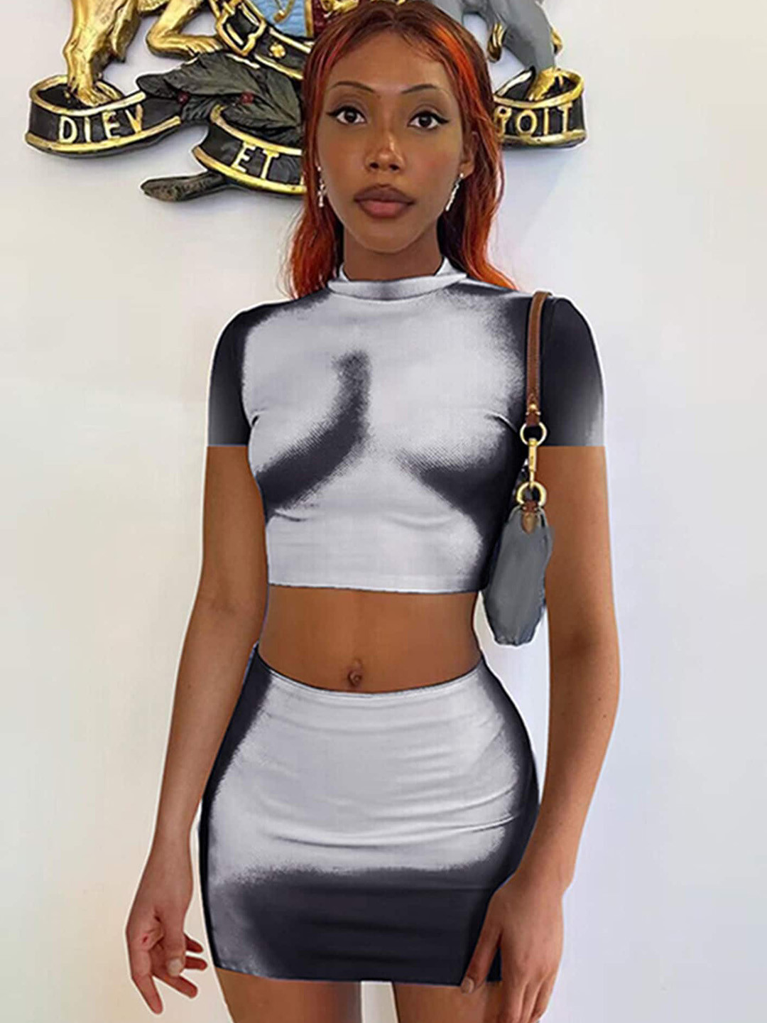 LULU & SKY Tie-Dye Crop Top & Mini Skirt Co-Ords