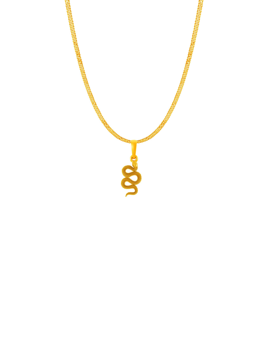 Metronaut 925 Silver 22KT Gold-Plated Snake Pendants With Box Chain