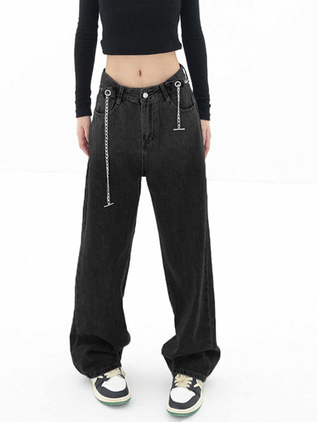 StyleCast Women Black Mid-Rise Flared Clean Look Jeans