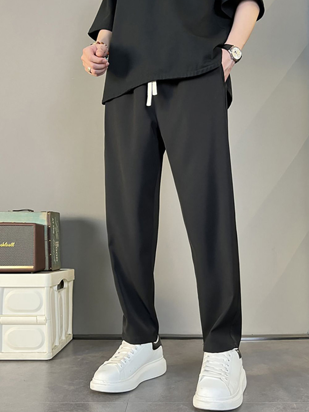 StyleCast Men Wrinkle Free Pleated Trousers