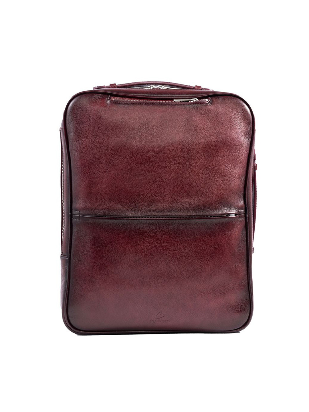 El'Curio Men Leather Austin 2 Way Padded Strap Laptop Bag