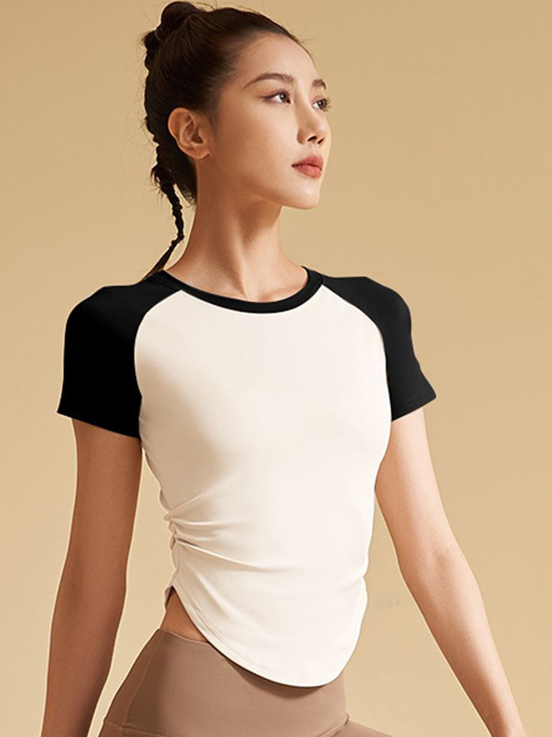 StyleCast Women Colourblocked T-Shirt & Tights Tracksuit