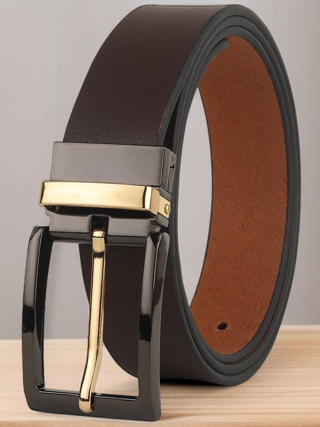 The Roadster Lifestyle Co. Men Textured Leather Belt
