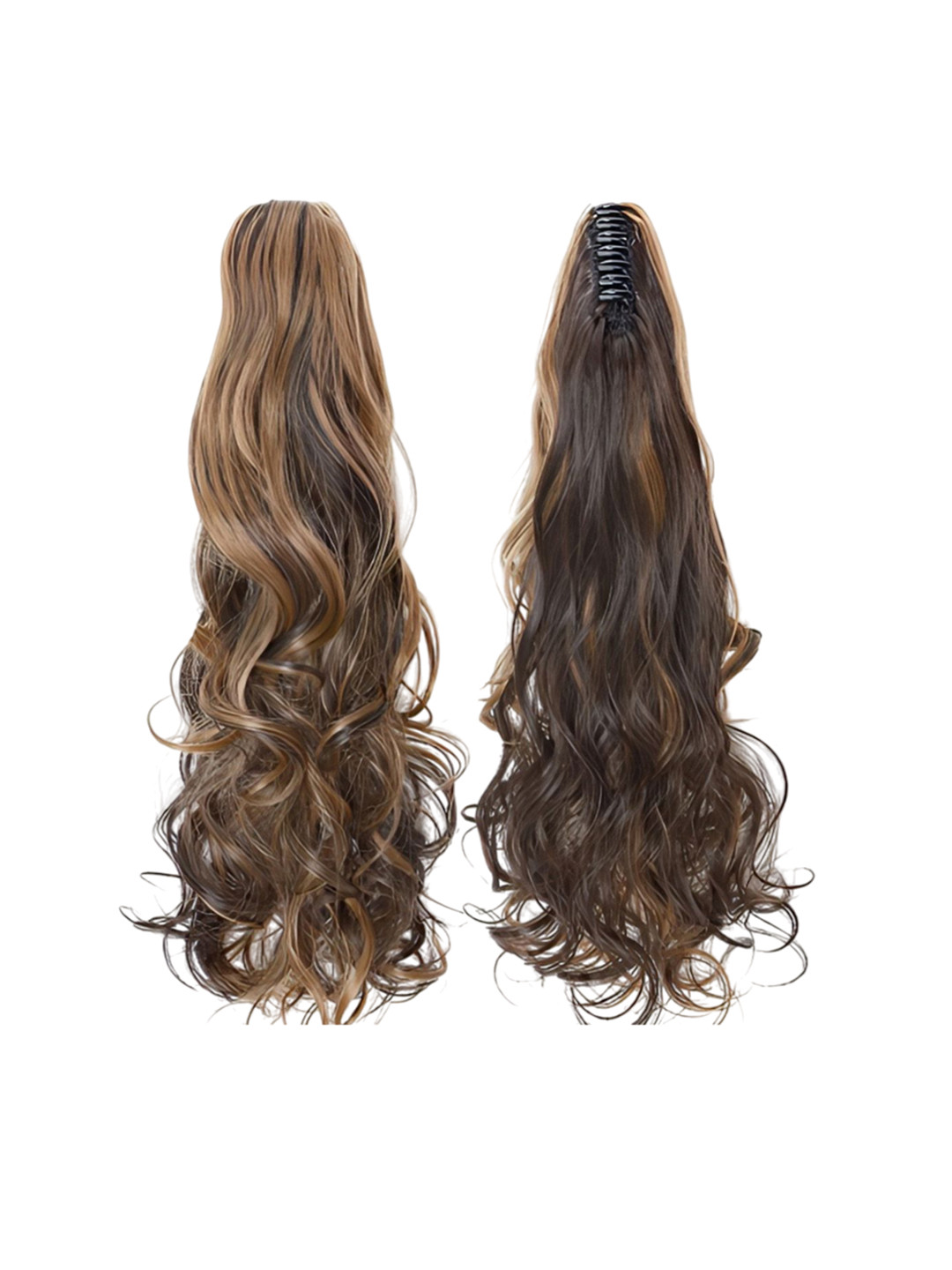 VIEWS Clip In Wavy Ponytail Lon Lasting Hair Extension- Highlighter- 20 Inches