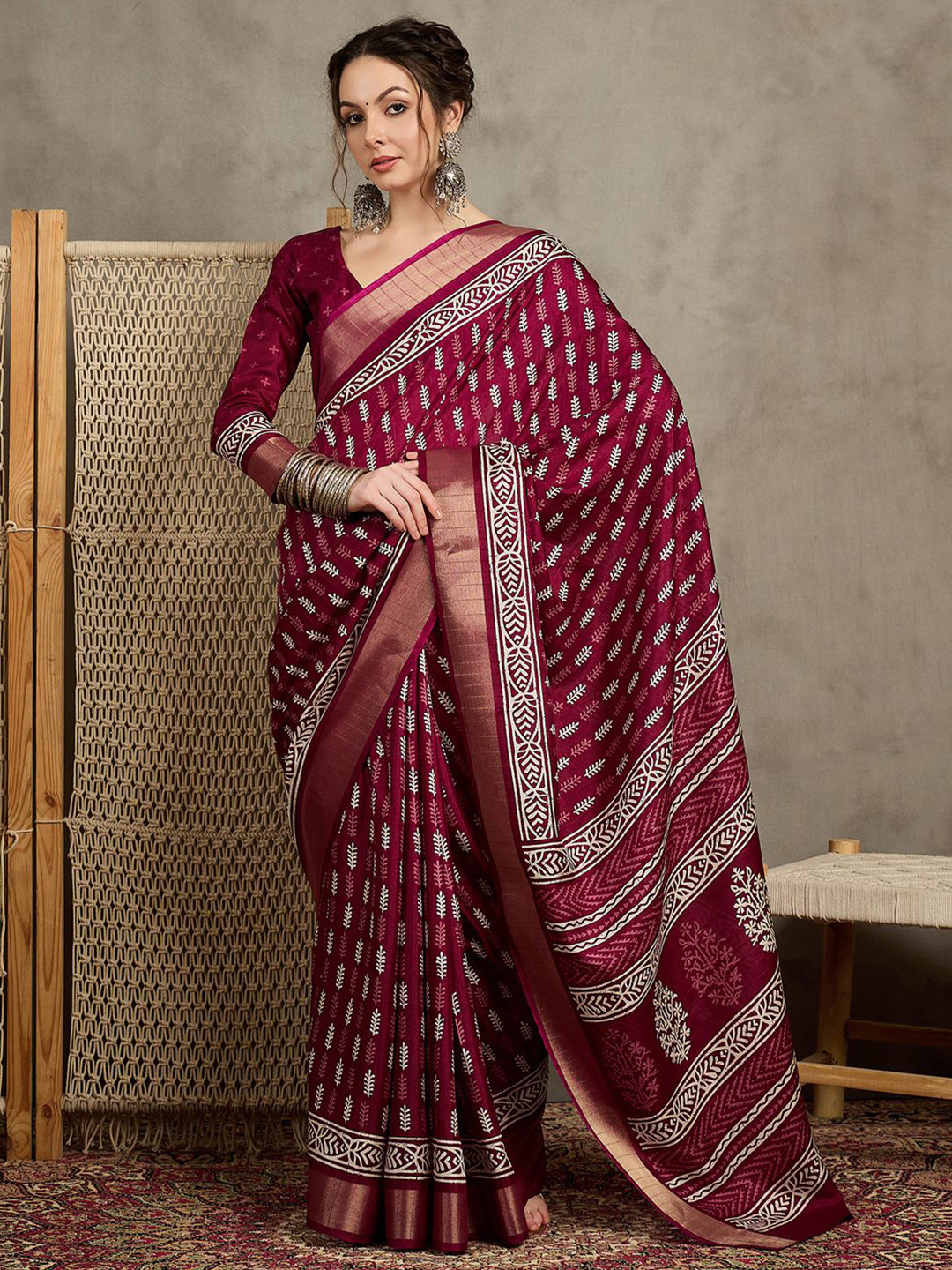 all about you Ethnic Motifs Sungudi Saree