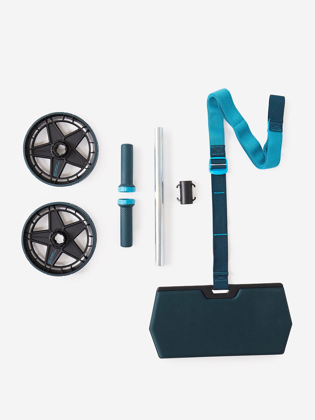 Decathlon DOMYOS - Weight Training Ab Wheel Elastic Band Support