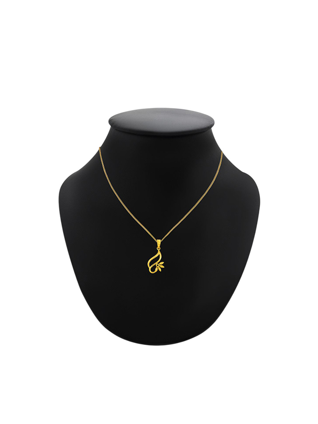 BHIMA 22K BIS Hallmark 916 Purity Yellow Gold Leaf Grove Gold Casual Pendant