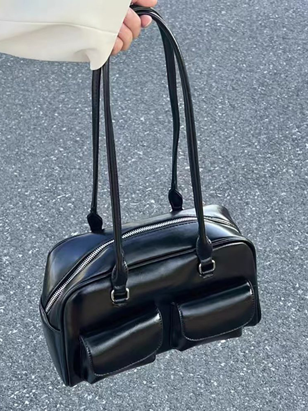 StyleCast x Revolte Structured Shoulder Bag with Tasselled