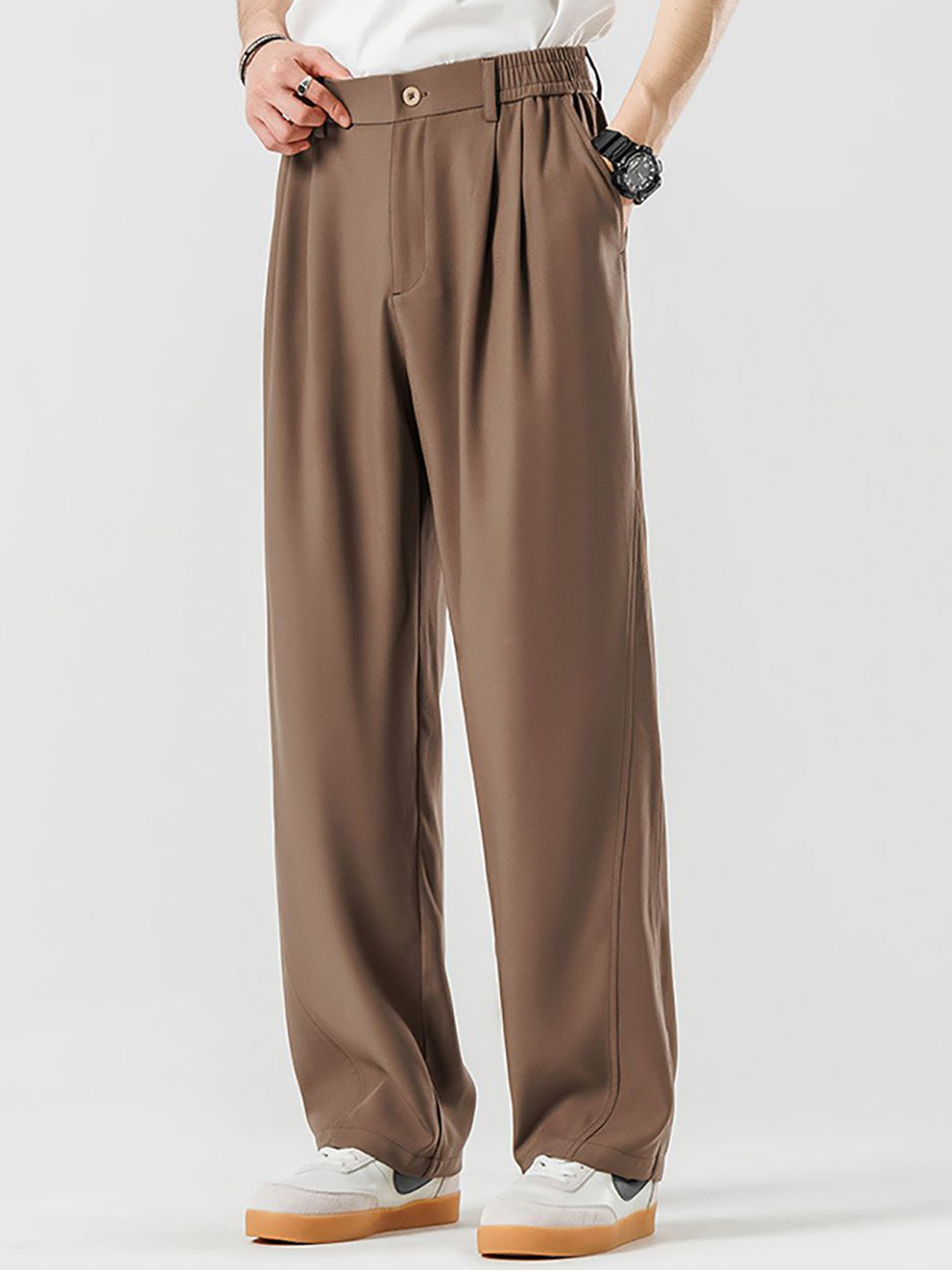 StyleCast Men Wrinkle Free Regular Pleated Trousers