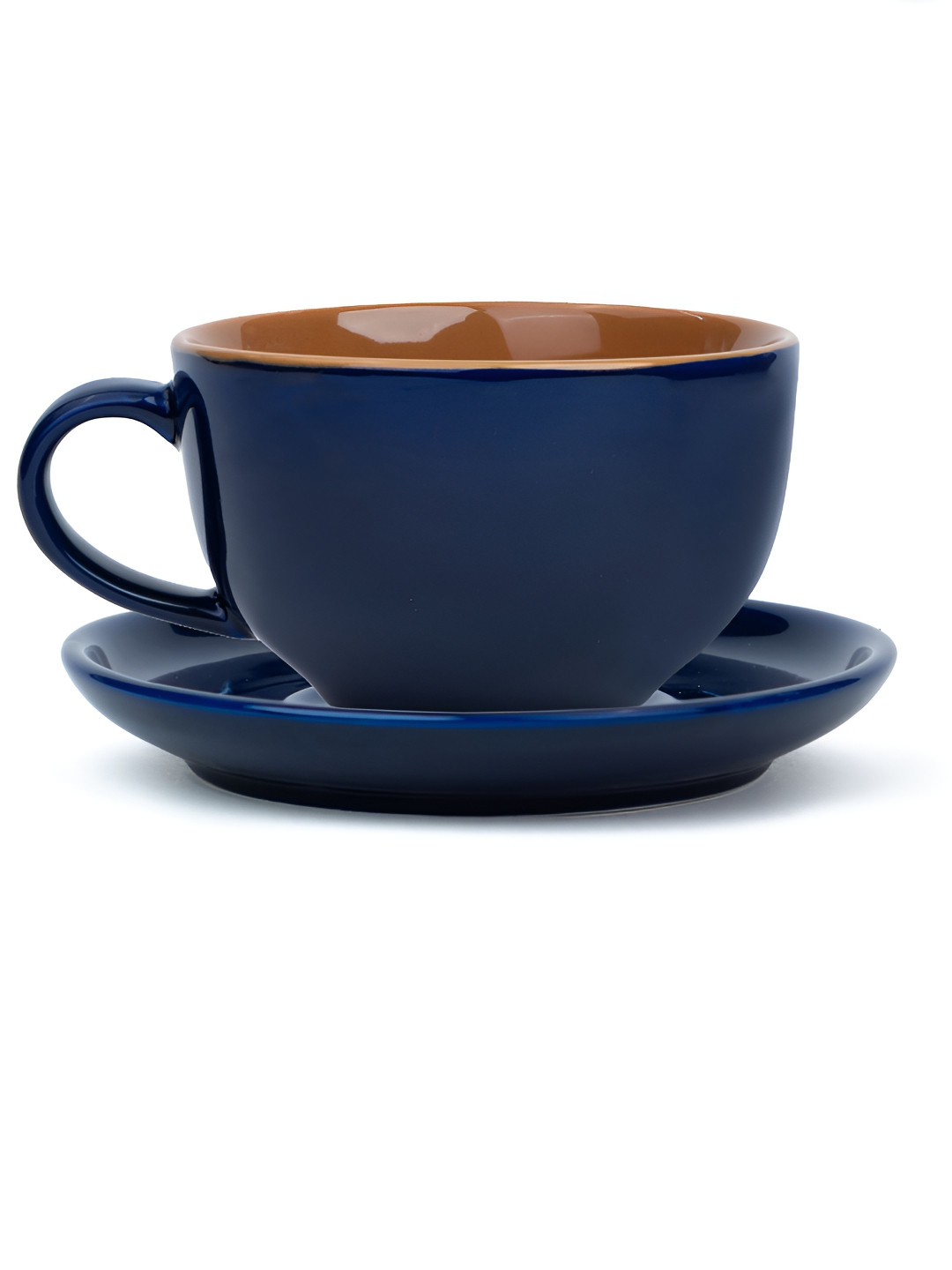 SHAY Lys Creole Blue Ceramic Microwave Safe 2 Piece Cups-300ml