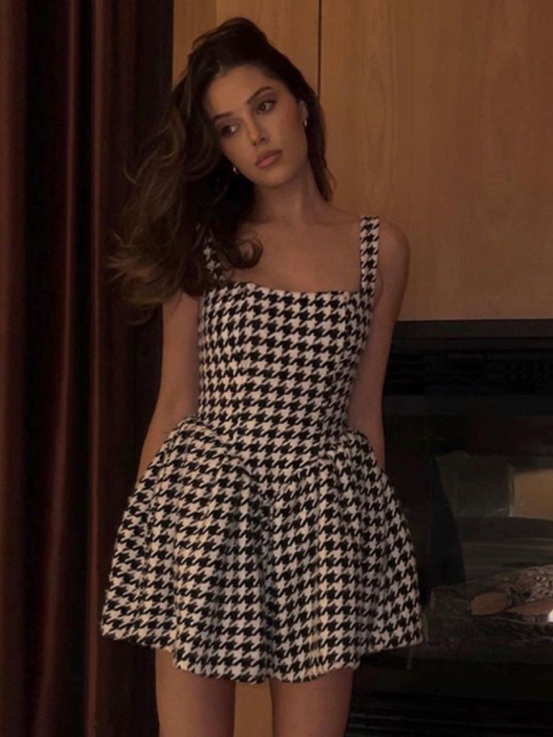 KPOP Women Print A-Line Dress