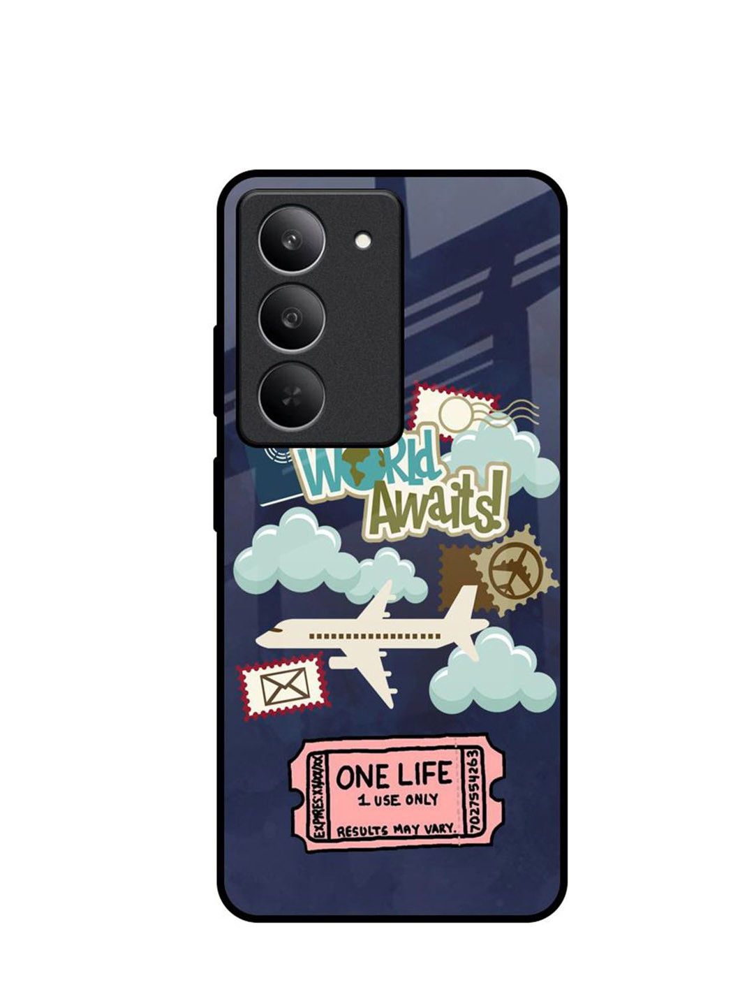 QRIOH Tour The World Typography Printed Realme 14x 5G Back Case