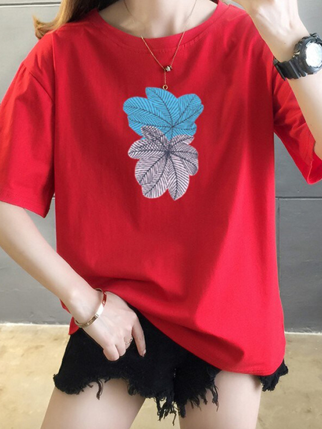 StyleCast x Revolte Graphic Printed Round Neck Regular Fit T-Shirt