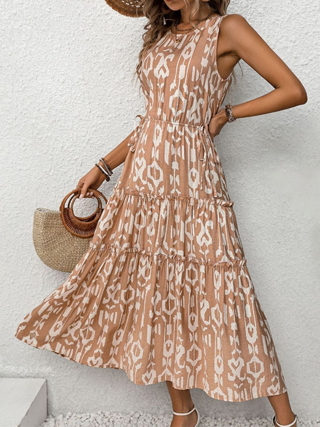 KPOP Women Abstract Printed A-Line Dresses