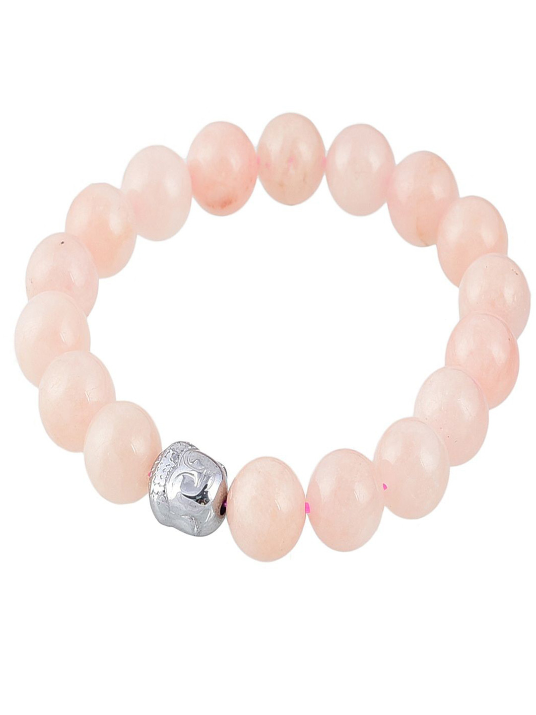 Nirvana Silver-Plated Crystals Beaded Elasticated Bracelet