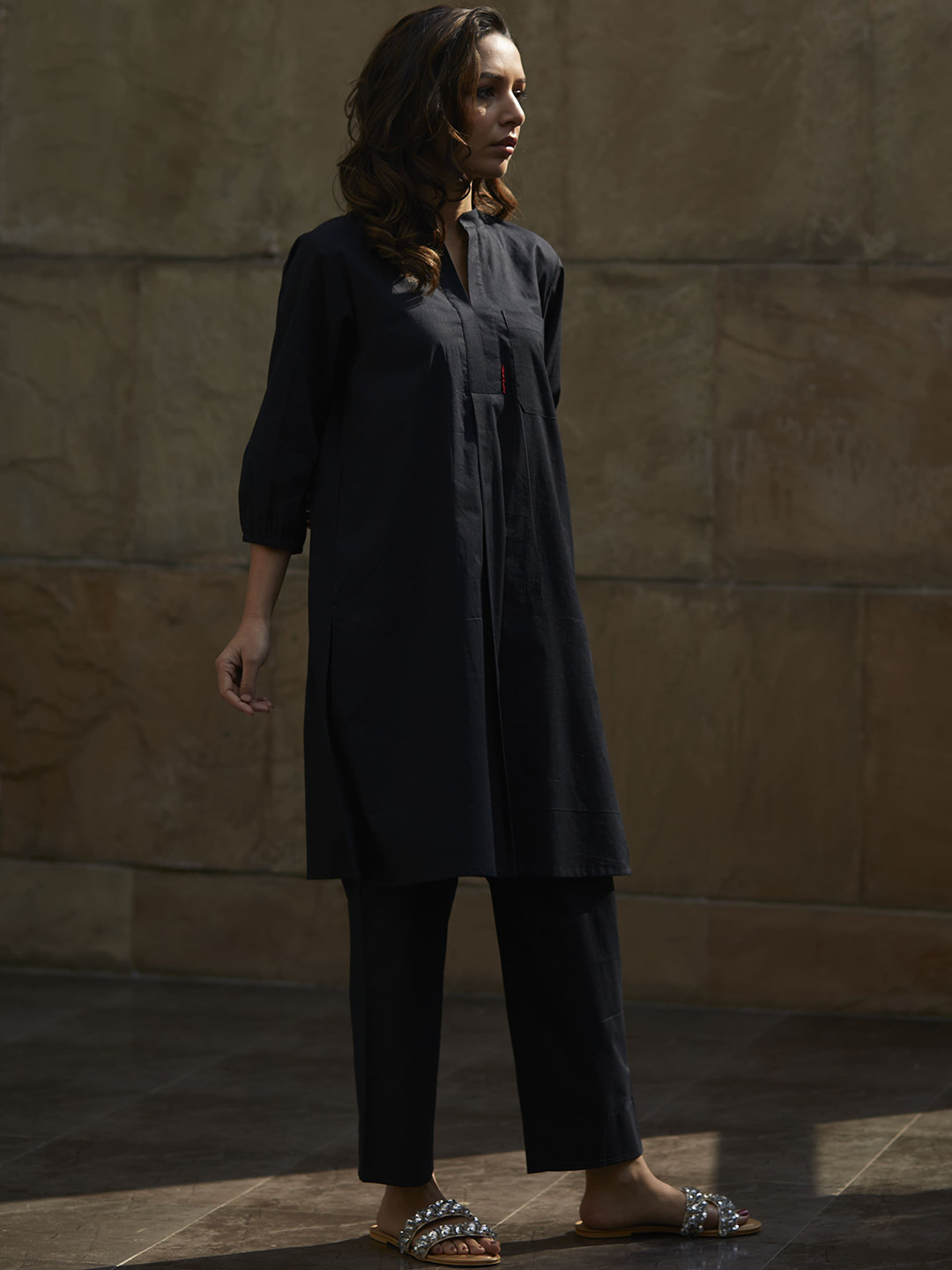 Raas by Ekta Tree Of Hope Embroidered Pure Cotton Top With Trousers Co-Ords