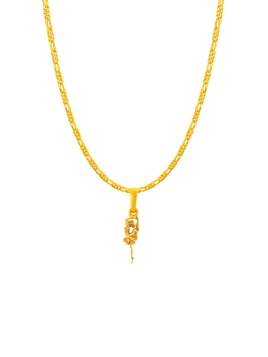 Metronaut Men 92.5 Silver 22K Gold-Plated Dancing Girl Pendant With Chain
