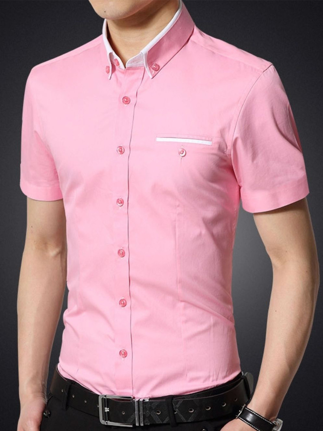 KPOP Men Slim Fit Casual Shirt