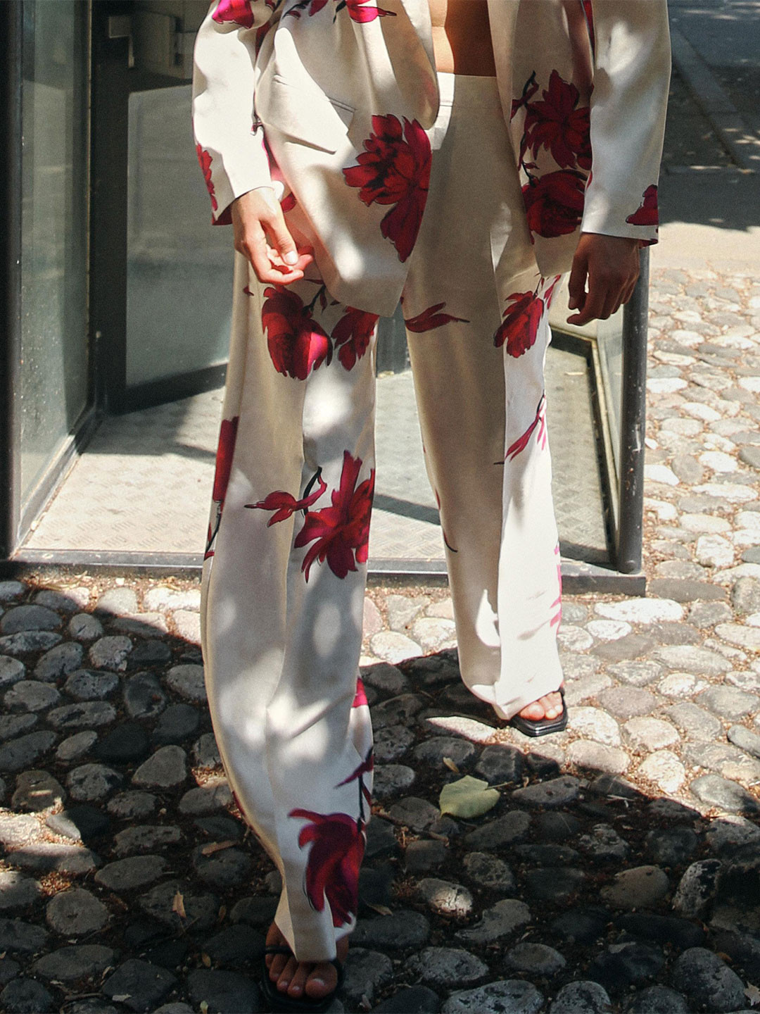 LULU & SKY Women Floral Printed Straight Fit Culottes tracksuit Set Trousers