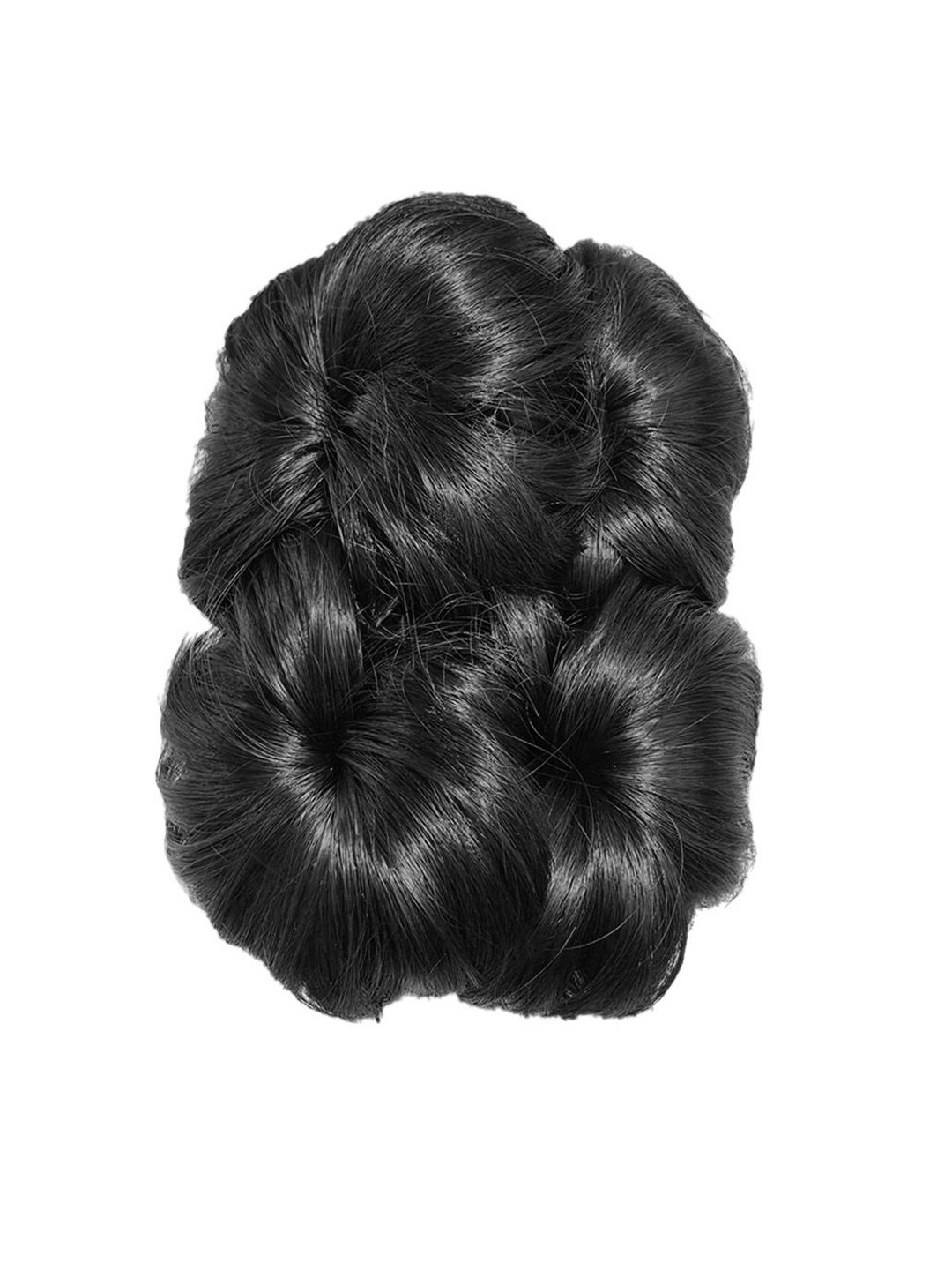 VIEWS Clip In Straight Messy Bun Hair Extension - Black