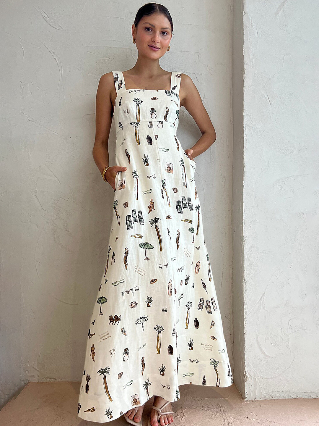 LULU & SKY Women Graphic Print Maxi Dress