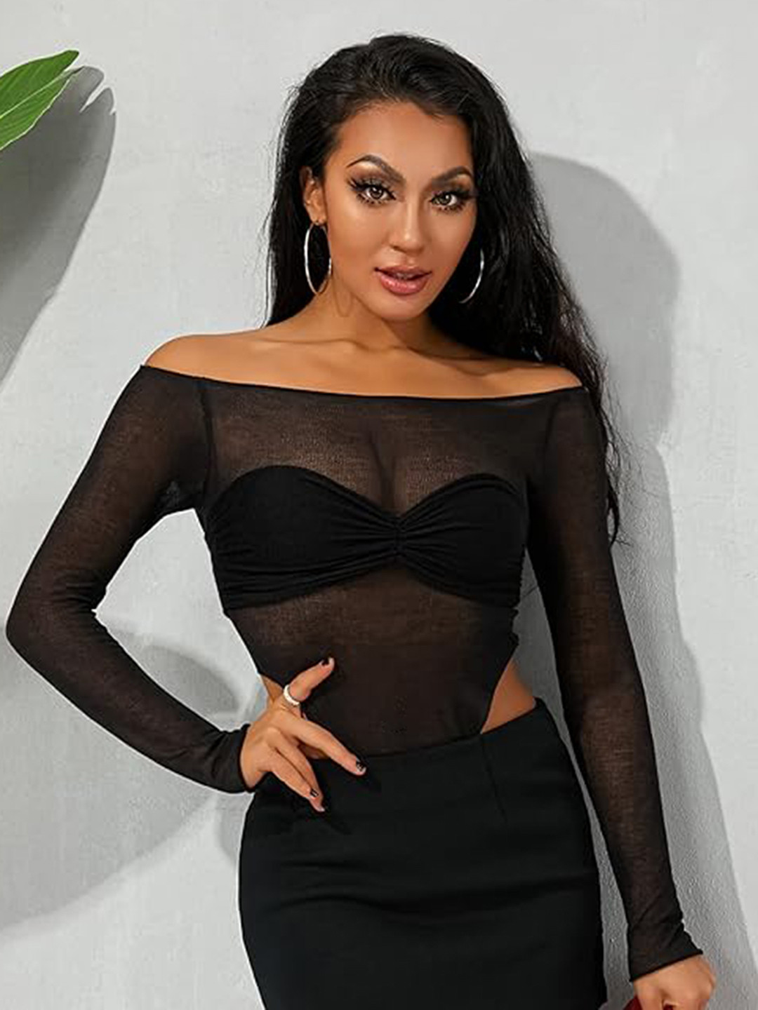 LULU & SKY Off-Shoulder Bodysuit Style Dress