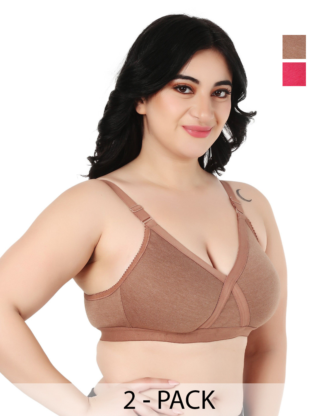 Designer Bugs Pack Of 2 Full Coverage Everyday Bra