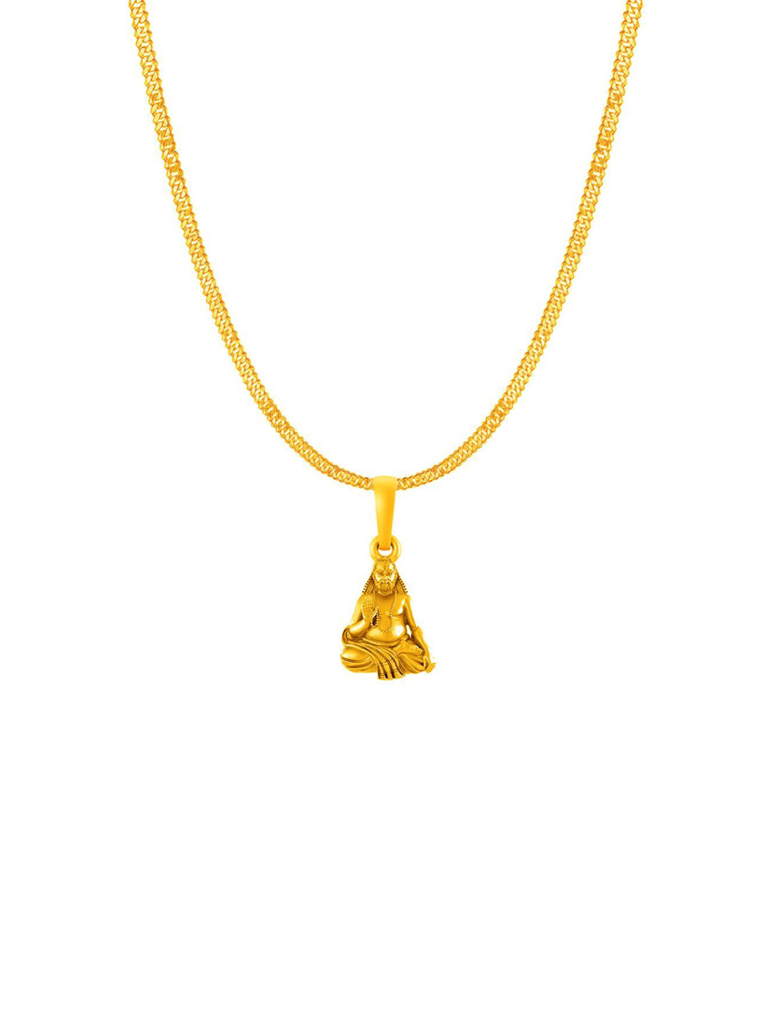 Metronaut 92.5 Sterling Silver 22KTGold-Plated Raghvendra Swamy Pendant With Curb Chain