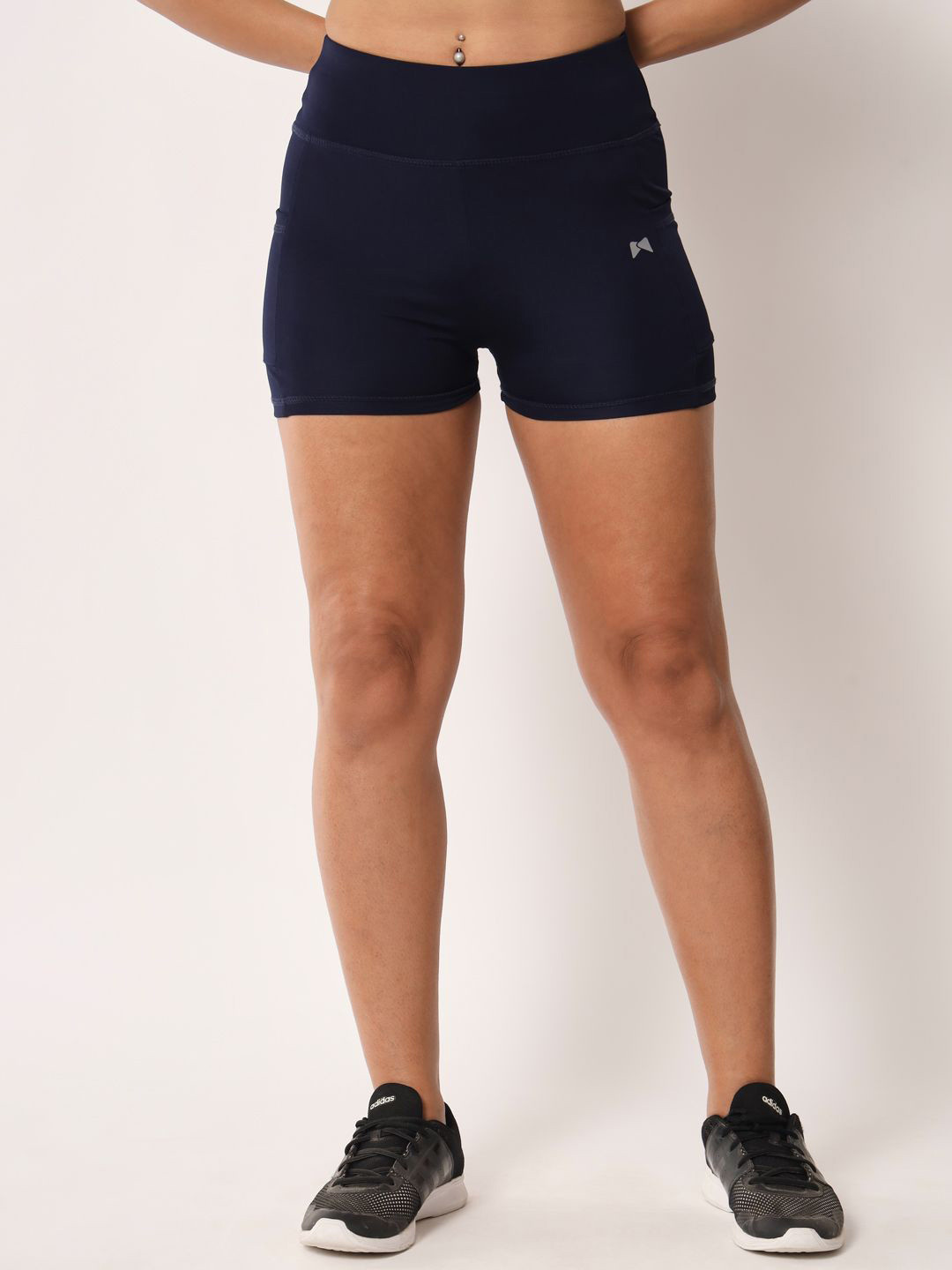 MUSCLE TORQUE Women Skinny Fit Dri-FIT High-Rise Training or Gym Sports Shorts