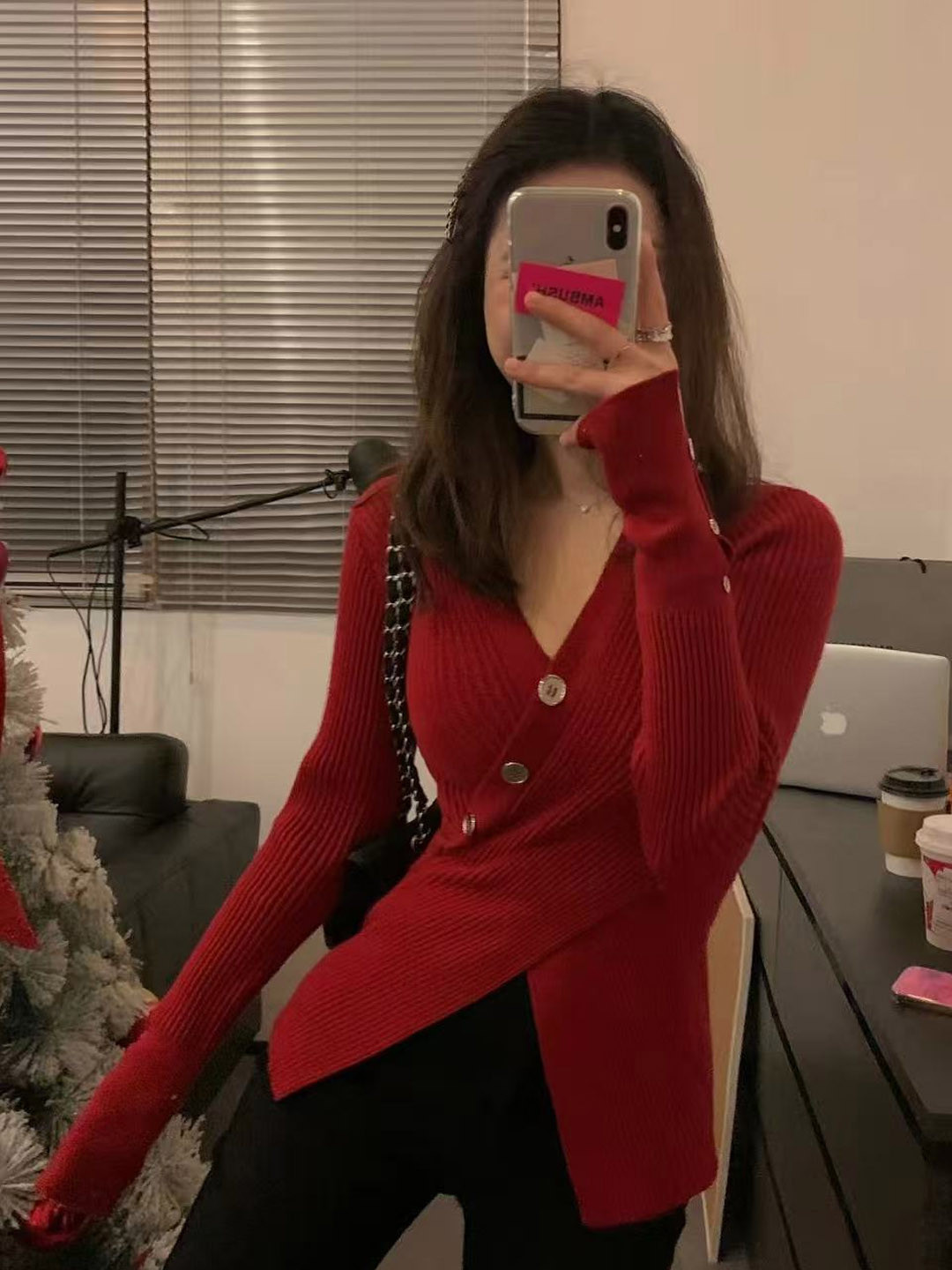 StyleCast Women Wool Front-Open Sweater