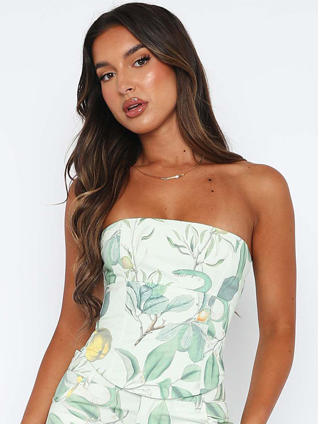 LULU & SKY Floral Print Tube Top