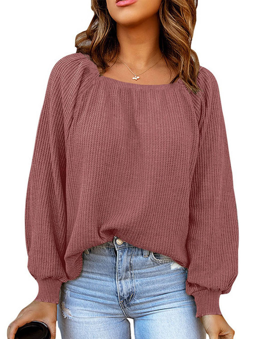 StyleCast Women Long Sleeves Geometric Print Blouson Top