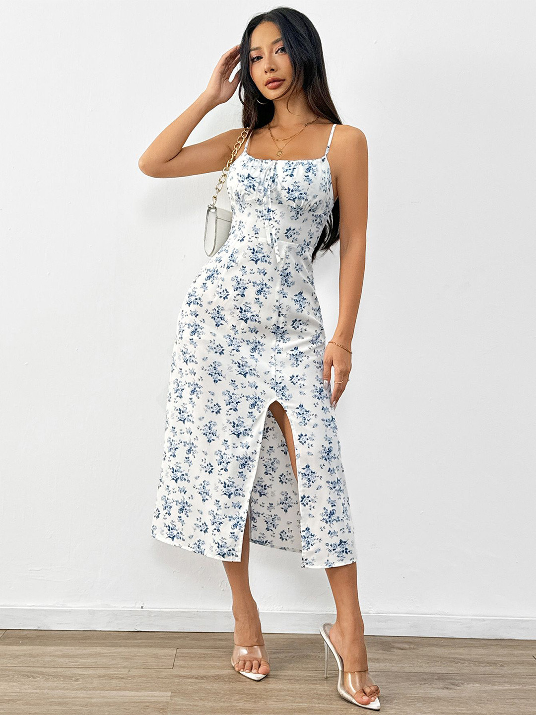 StyleCast Women Floral Printed Fit and Flare Midi Dress
