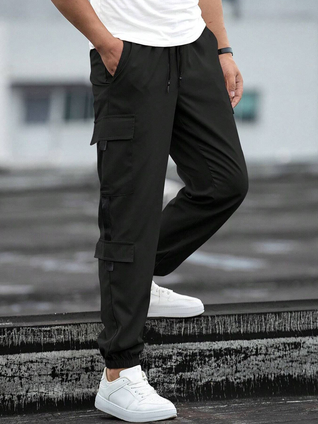 StyleCast x Revolte Men Pleated Cargos Trousers