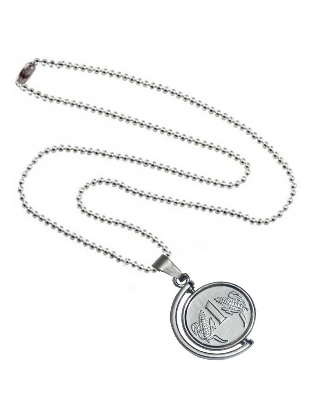 shobhram Rhodium-Plated Coin Pendant