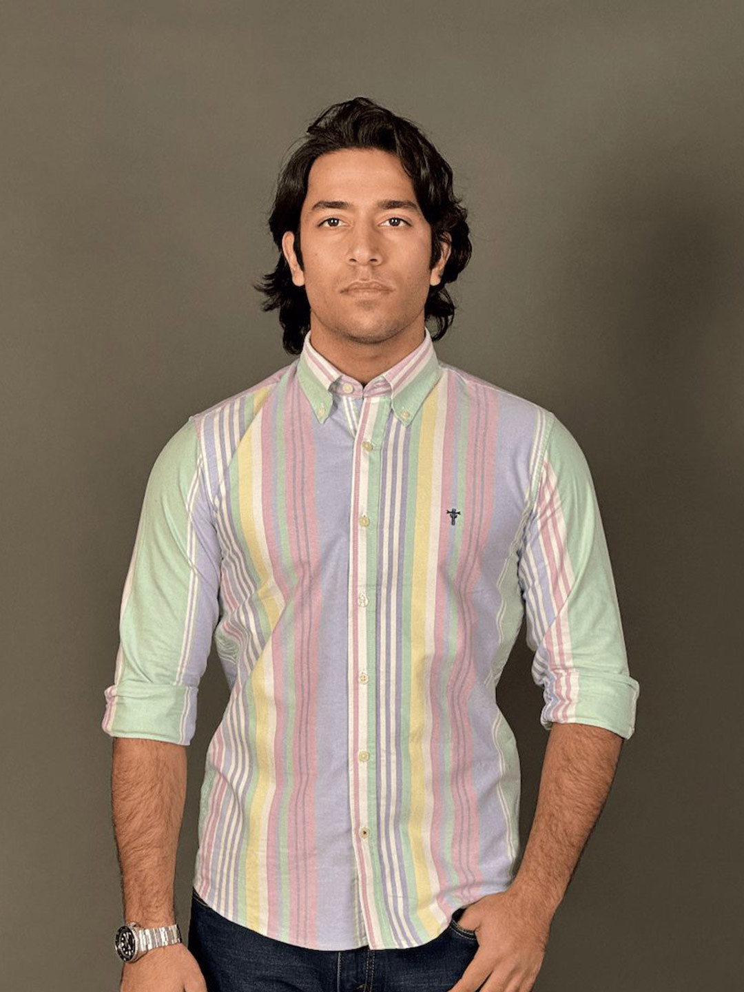 TIFTON Men Striped Casual Shirt