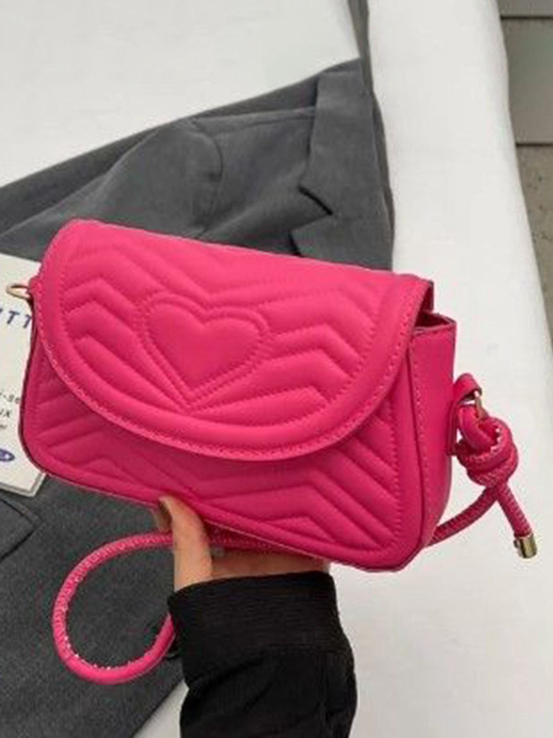 StyleCast Textured Shopper Handheld Bag with Fringed