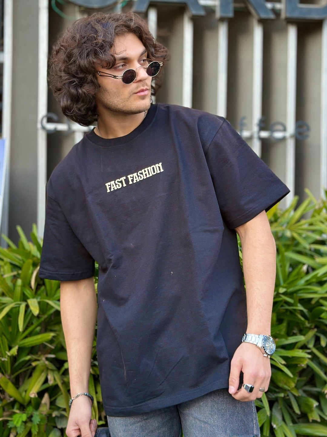 fast fashion Men Typography Printed T-shirt