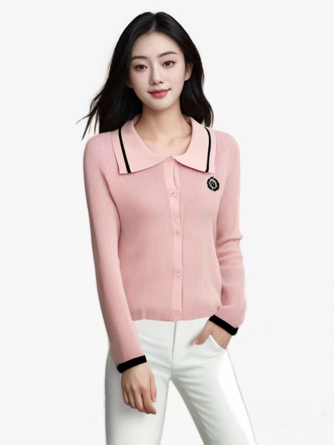 StyleCast Women Lapel Collar Cardigan Sweater