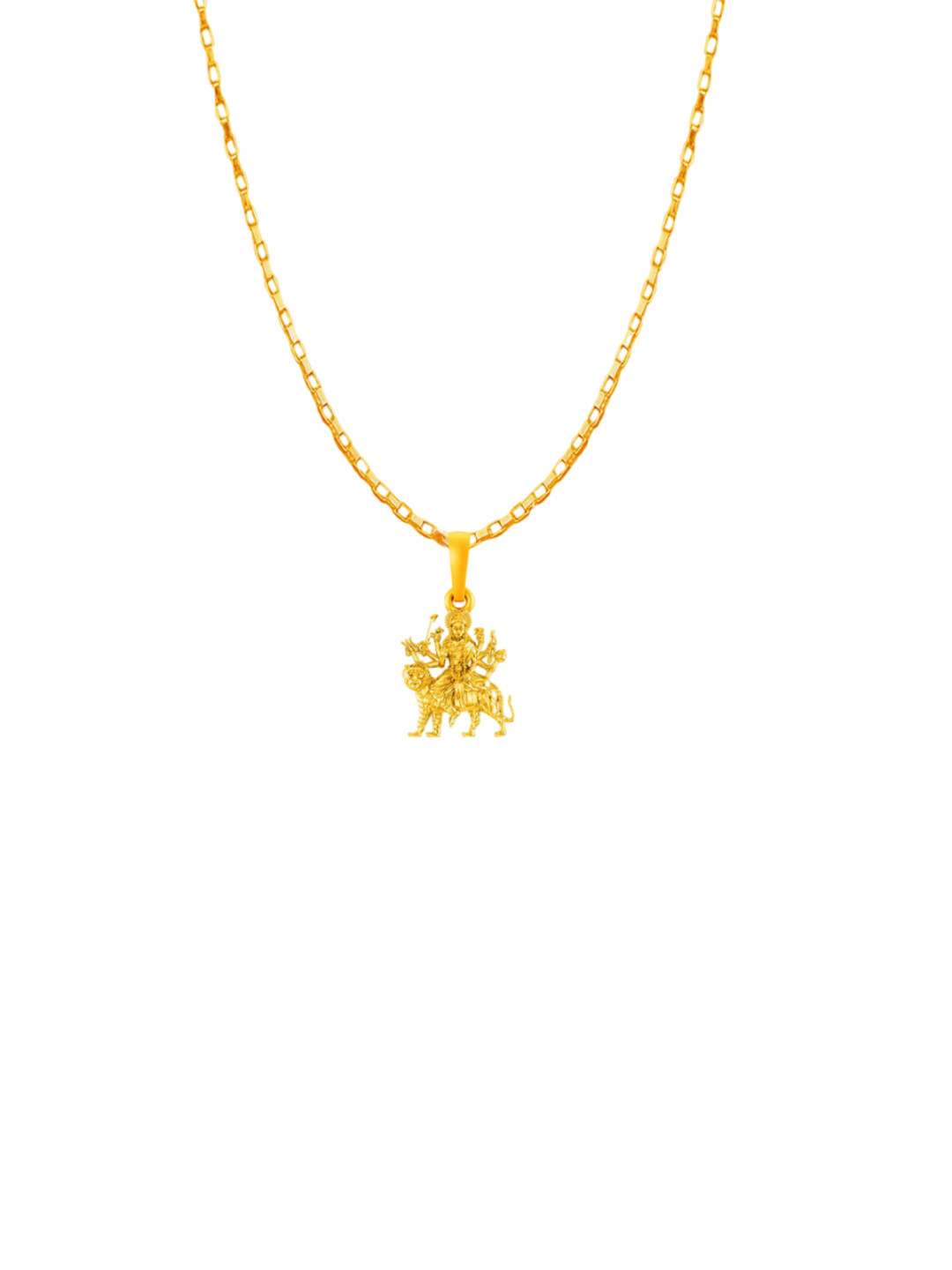 Metronaut Men 22KT Gold-Plated Durga maa Shaped Pendant With Chain