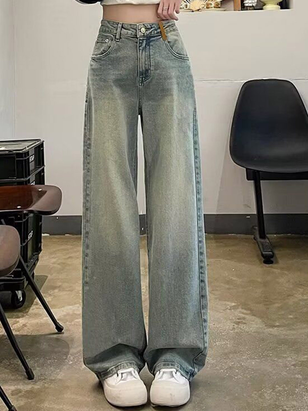 StyleCast Women Mid-Rise Casual Baggy Jeans