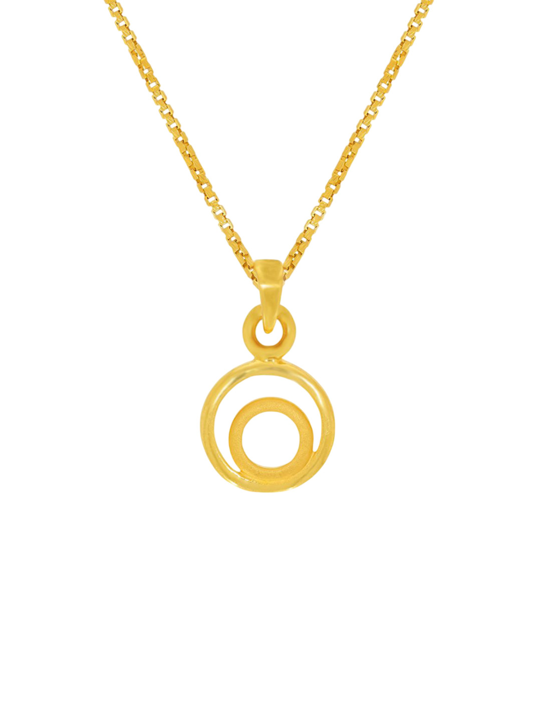 BHIMA 22K BIS Hallmark (916) Yellow Gold Double Sphered Casual Pendant