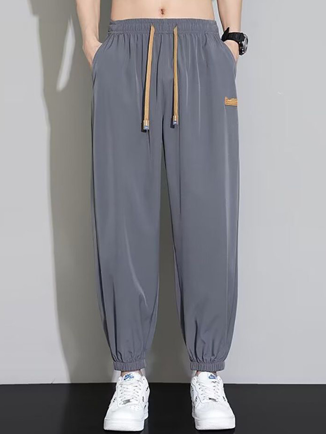 StyleCast x Revolte Men Grey Joggers