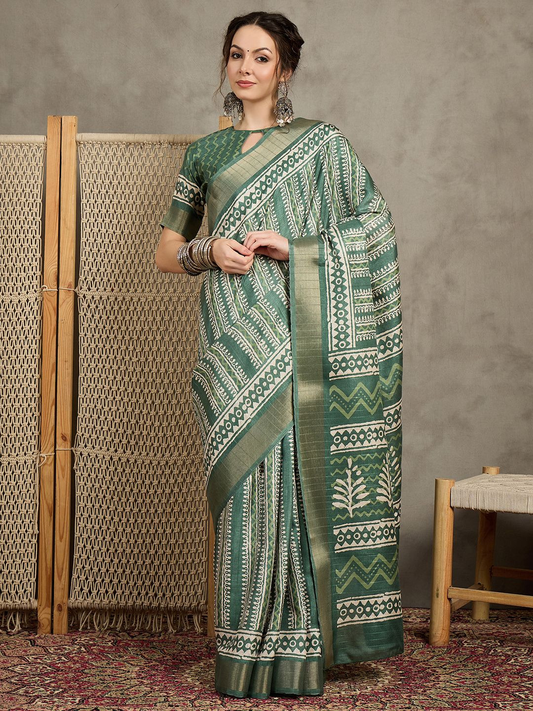 all about you Ethnic Motifs Sungudi Saree