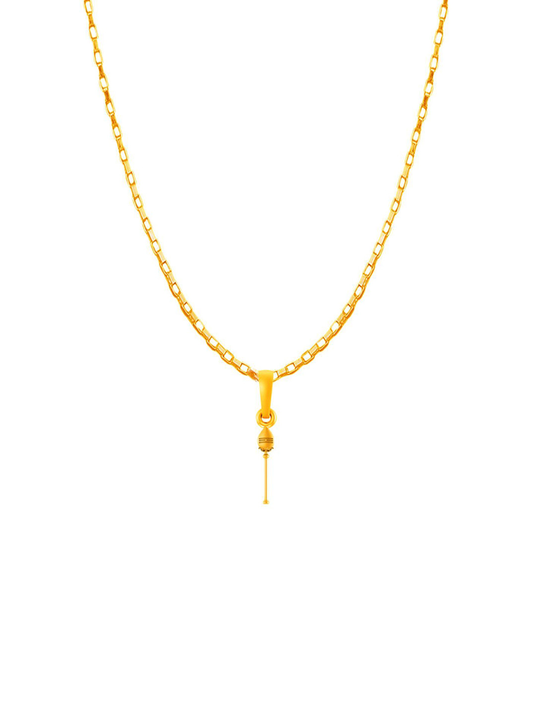 Metronaut 925 Silver 22KT Gold-Plated Vel Pandel Pendants With Box Chain