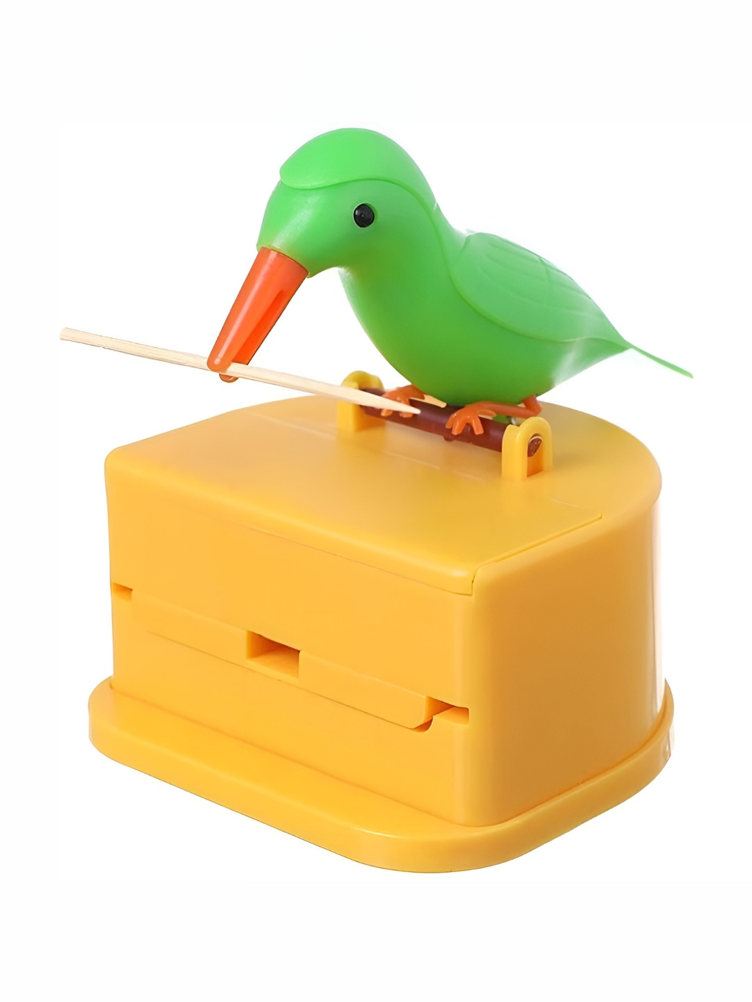 DeoDapCreative Green Bird Design Toothpick Box Smart Press & Get Dispenser